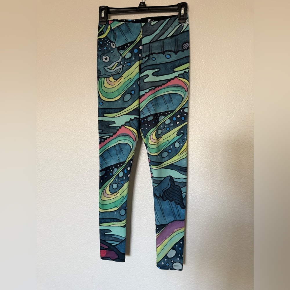 Fishe Colorful Printed Active Leggings Multicolor  - S